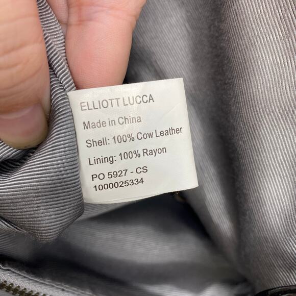 Elliott Lucca Black and Green Ombre Cow Leather Shoulder Bag - Picture 8 of 10